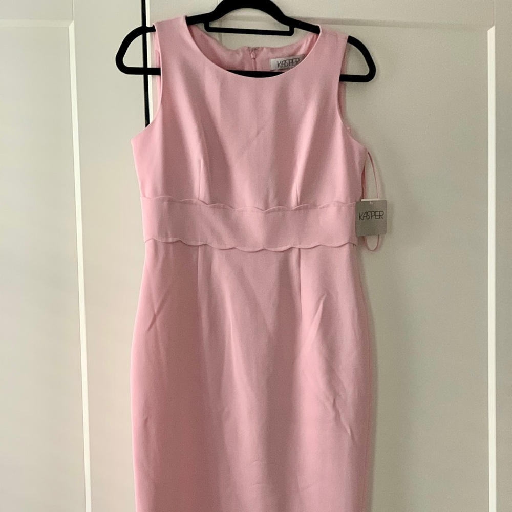 Kasper black sleeveless cocktail dress